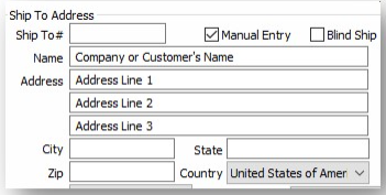 Ship To Address Format